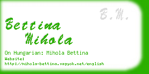 bettina mihola business card